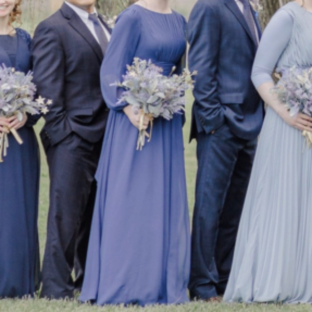 JJ’s House Navy Blue Bridesmaid Dress - Picture 3 of 16